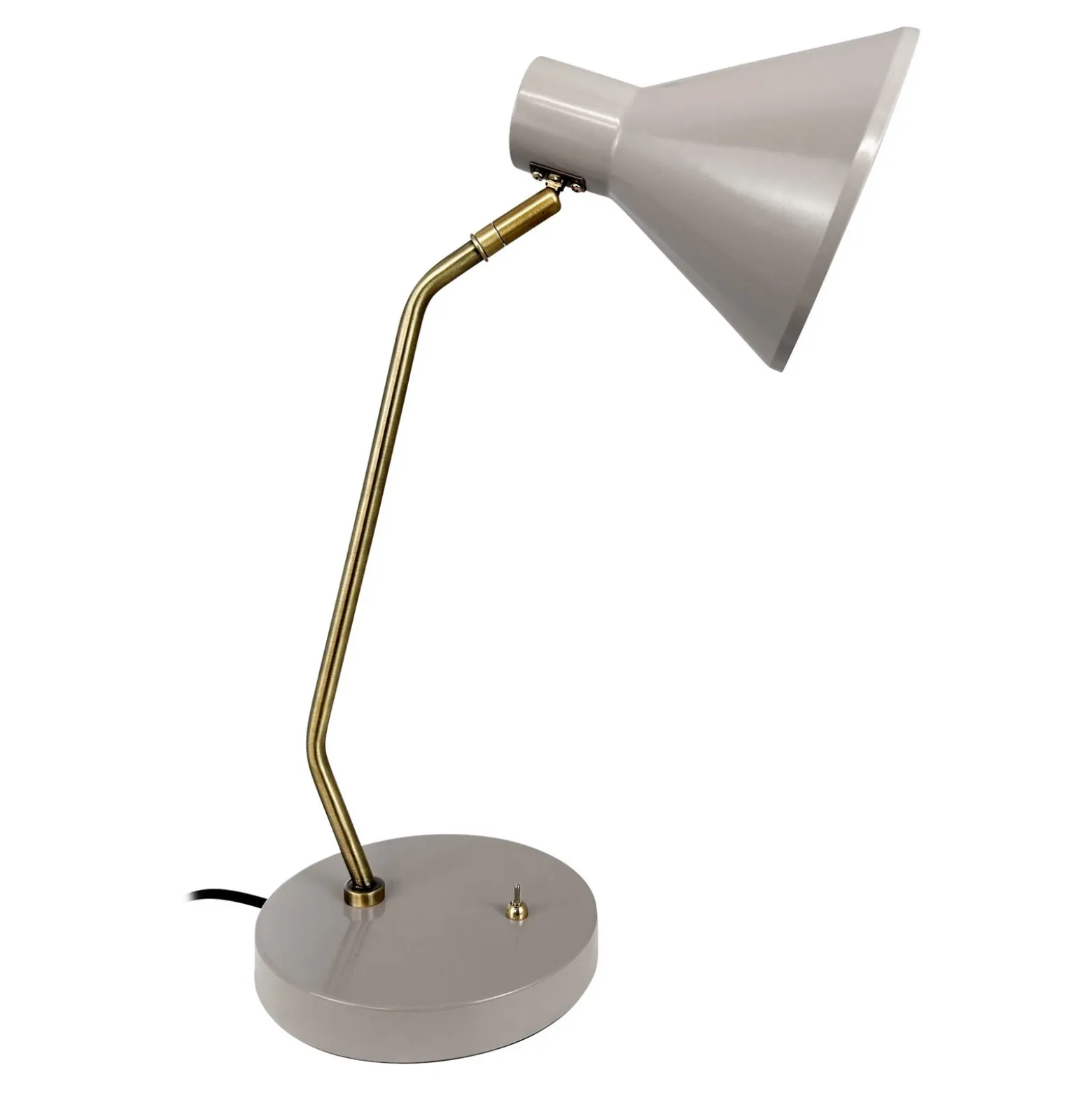 Lámpara de mesa Sleep de Dyberg Larsen, marrón, altura 43,3 cm, acero