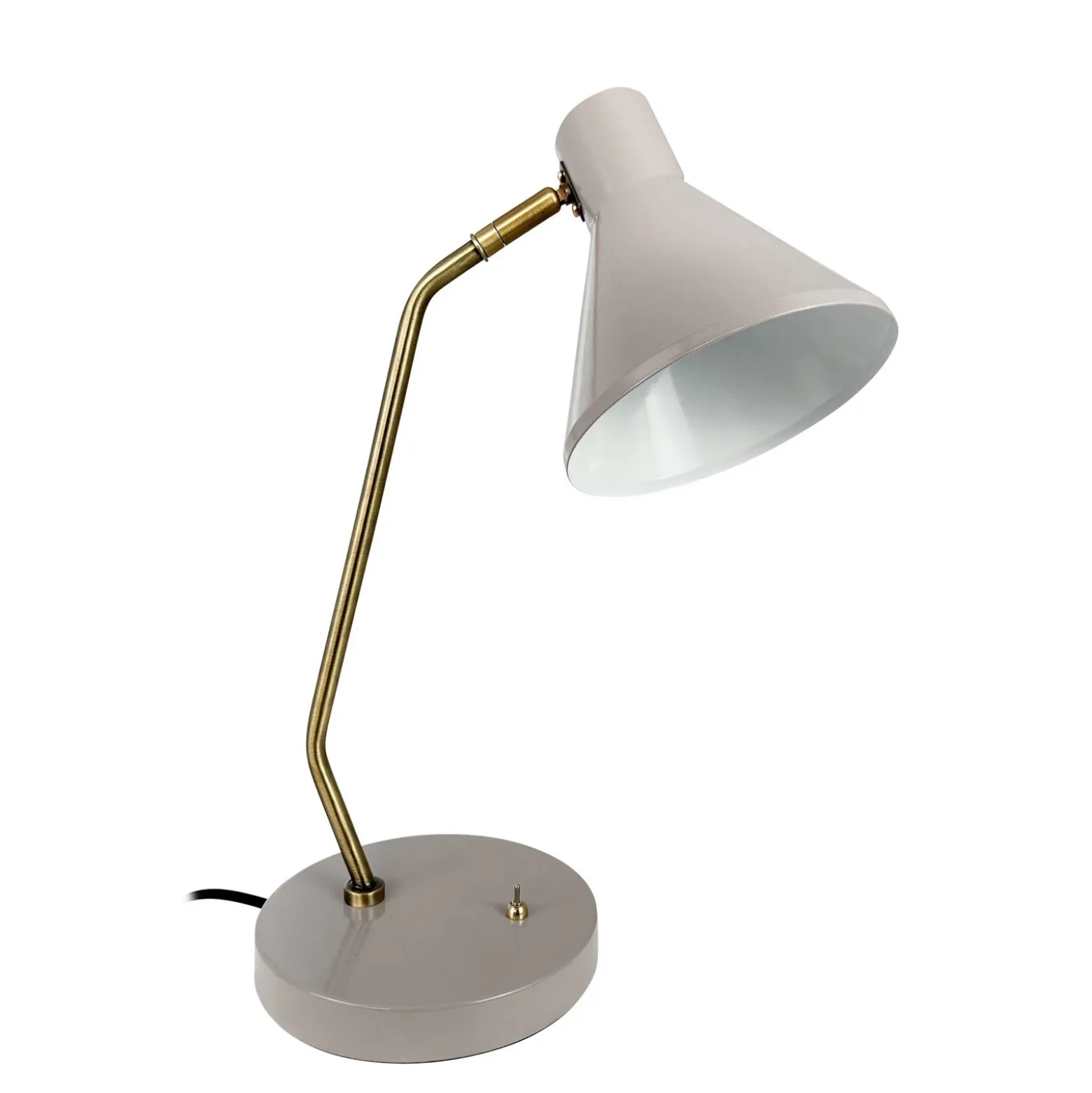 Lámpara de mesa Sleep de Dyberg Larsen, marrón, altura 43,3 cm, acero