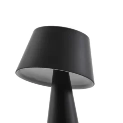 Lámpara de mesa solar LED Lindby Lirinor, de plástico negro, 13 cm