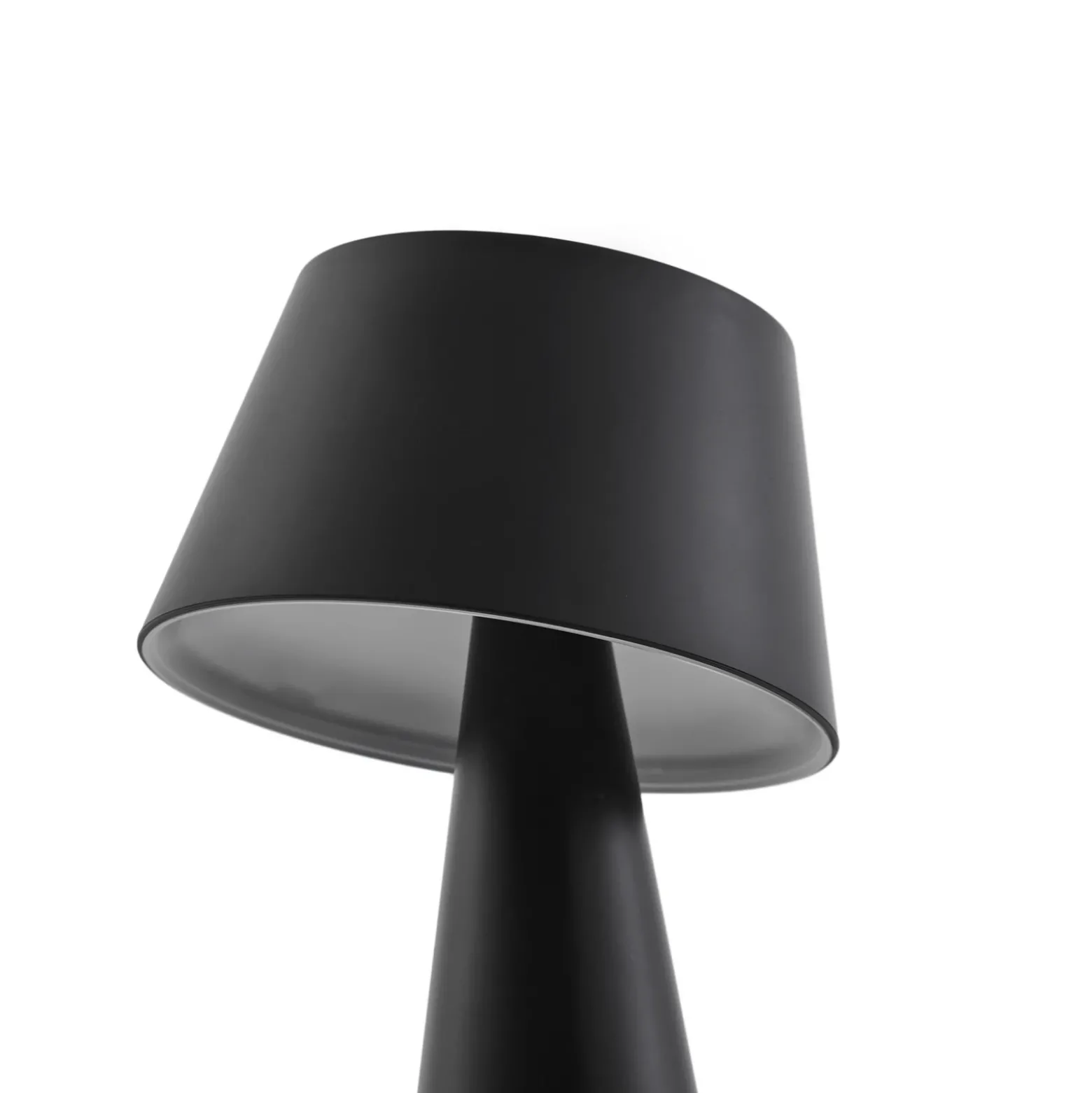 Lámpara de mesa solar LED Lindby Lirinor, de plástico negro, 13 cm