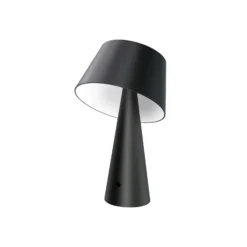 Lámpara de mesa solar LED Lindby Lirinor, de plástico negro, 13 cm
