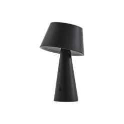 Lámpara de mesa solar LED Lindby Lirinor, de plástico negro, 13 cm