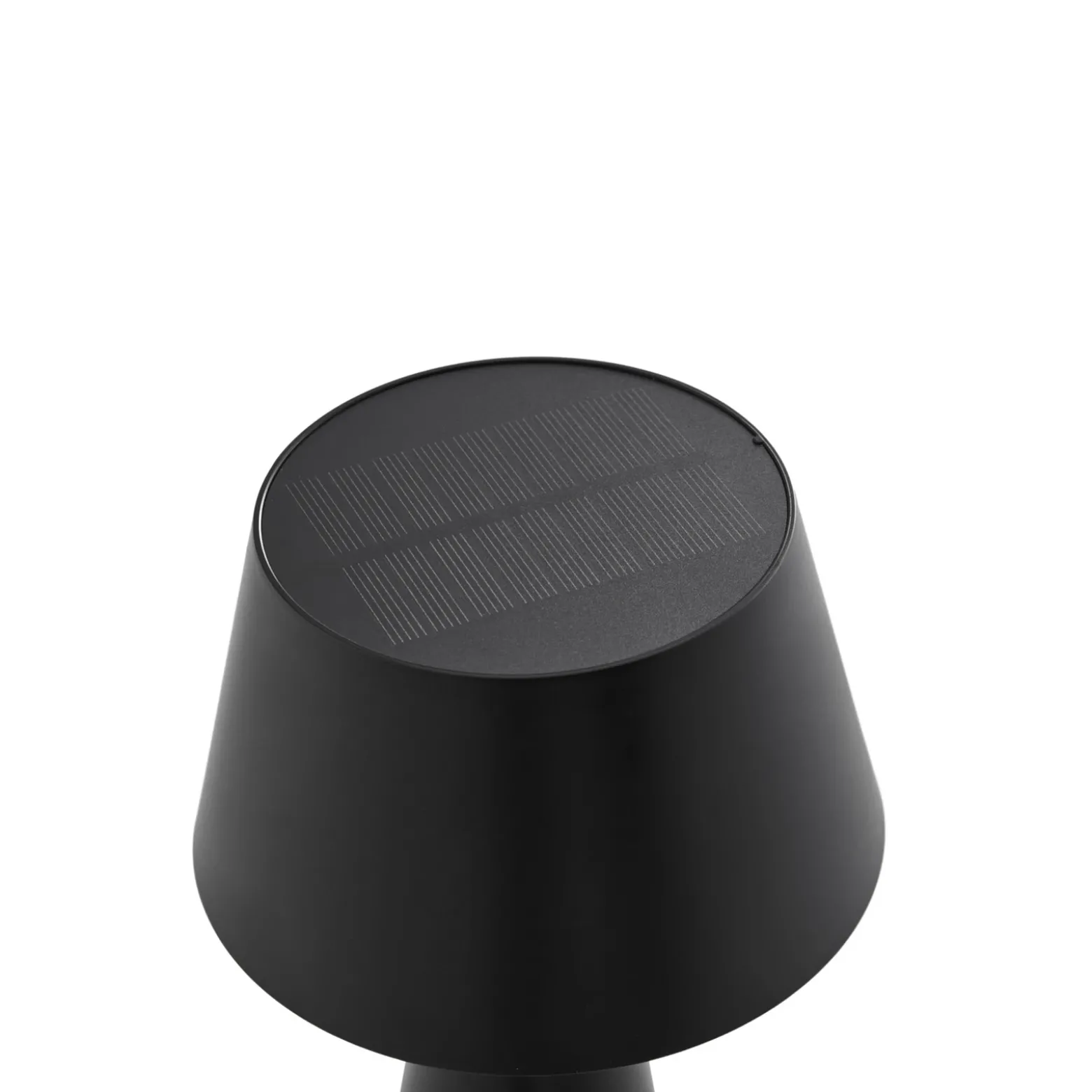 Lámpara de mesa solar LED Lindby Lirinor, de plástico negro, 13 cm