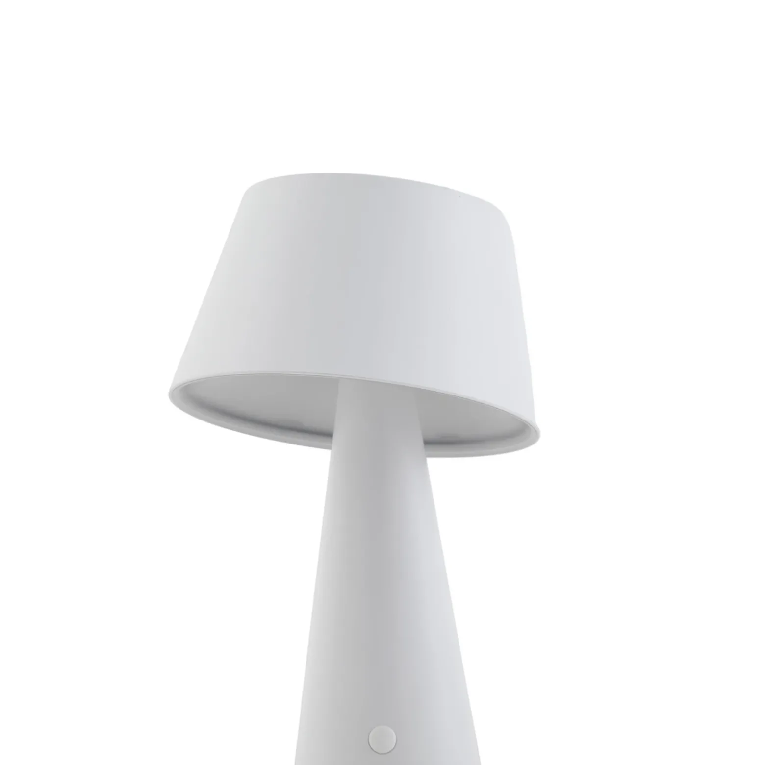 Lámpara de mesa solar LED Lirinor de Lindby, blanca, de plástico, Ø 13 cm