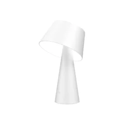 Lámpara de mesa solar LED Lirinor de Lindby, blanca, de plástico, Ø 13 cm