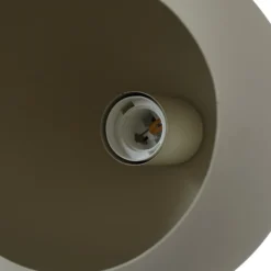 Lámpara de mesa Solomia de Lindby, beige, hierro, Ø 20 cm