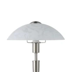 Lámpara de mesa SOLO 1, níquel mate, altura 32 cm, metal/vidrio, atenuable