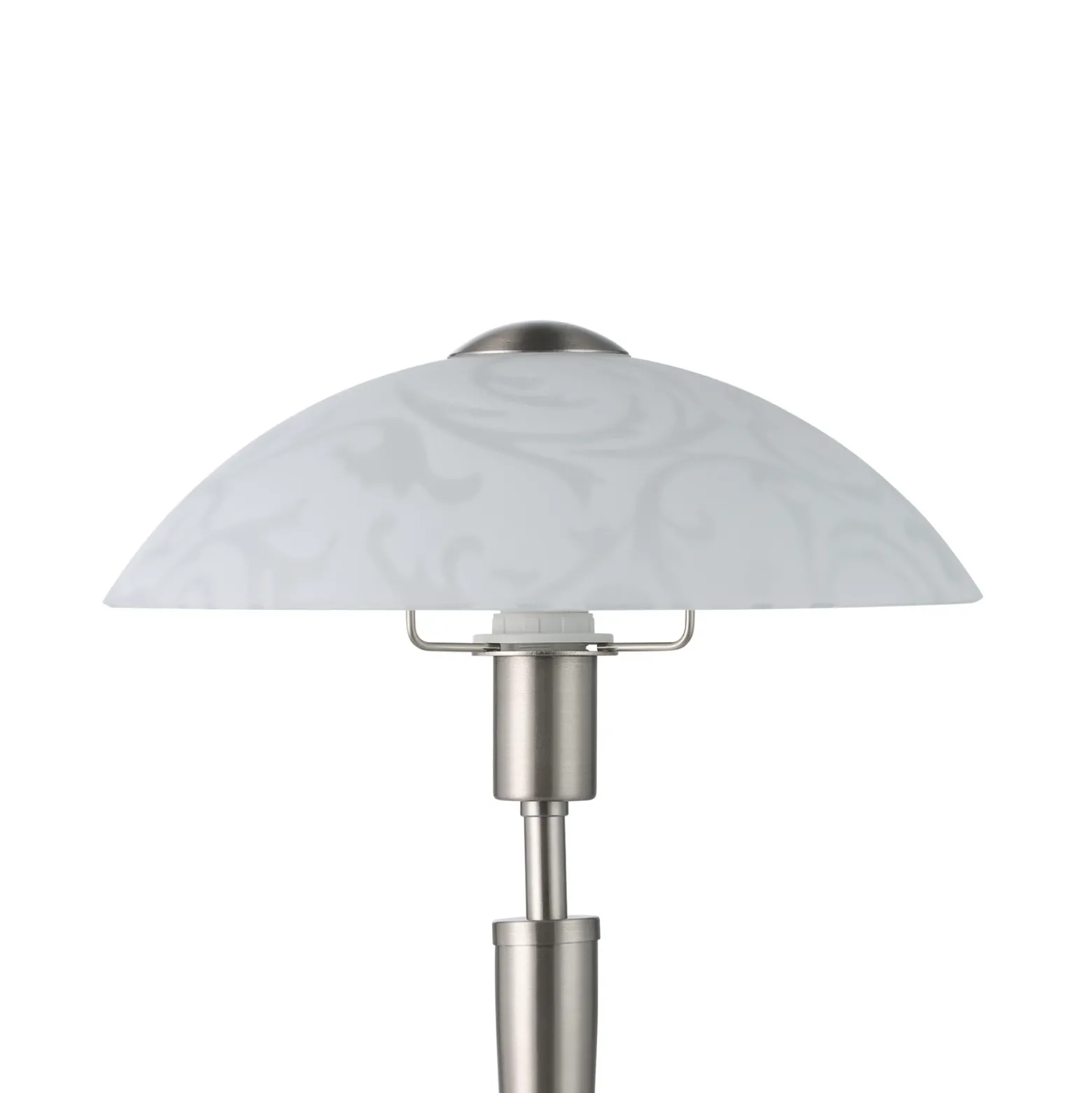 Lámpara de mesa SOLO 1, níquel mate, altura 32 cm, metal/vidrio, atenuable