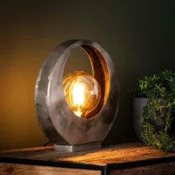 Lámpara de mesa Sonorc, 1 luz, luna llena
