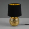 Lámpara de mesa Sophia pie de cerámica, negro/oro
