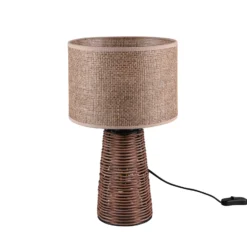 Lámpara de mesa Straw de ratán