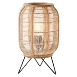 Lámpara de mesa Tanah con bambú