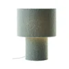 Lámpara de mesa Teddy, verde, altura 30 cm, tela/metal