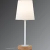 Lámpara de mesa textil de diseño natural Stellan