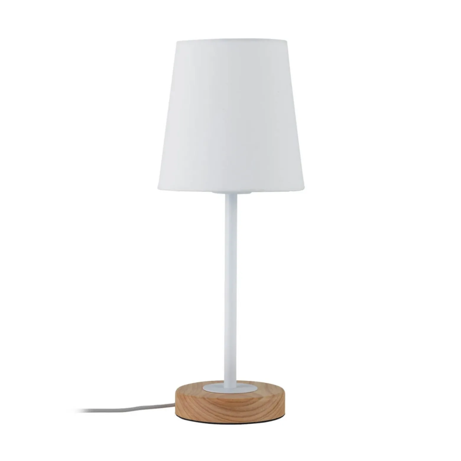 Lámpara de mesa textil de diseño natural Stellan