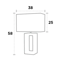 Lámpara de mesa textil Mirror, negro