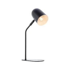 Lámpara de mesa Tong, negra, altura 38 cm, metal