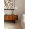 Lámpara de mesa Torrano de Globen Lighting, altura 53 cm, travertino