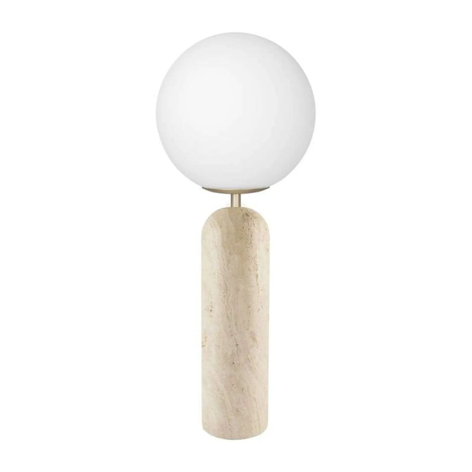 Lámpara de mesa Torrano de Globen Lighting, altura 53 cm, travertino