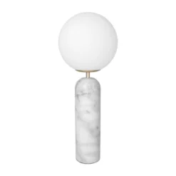 Lámpara de mesa Torrano de Globen Lighting, blanca, altura 53 cm
