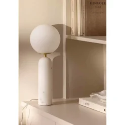 Lámpara de mesa Torrano de Globen Lighting, blanca, altura 53 cm