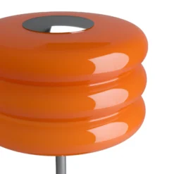 Lámpara de mesa Tortora, naranja, cristal, metal, altura 30 cm, E14