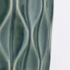 Lámpara de mesa Tortuga, verde/blanco, altura 49,5 cm, cerámica/lino