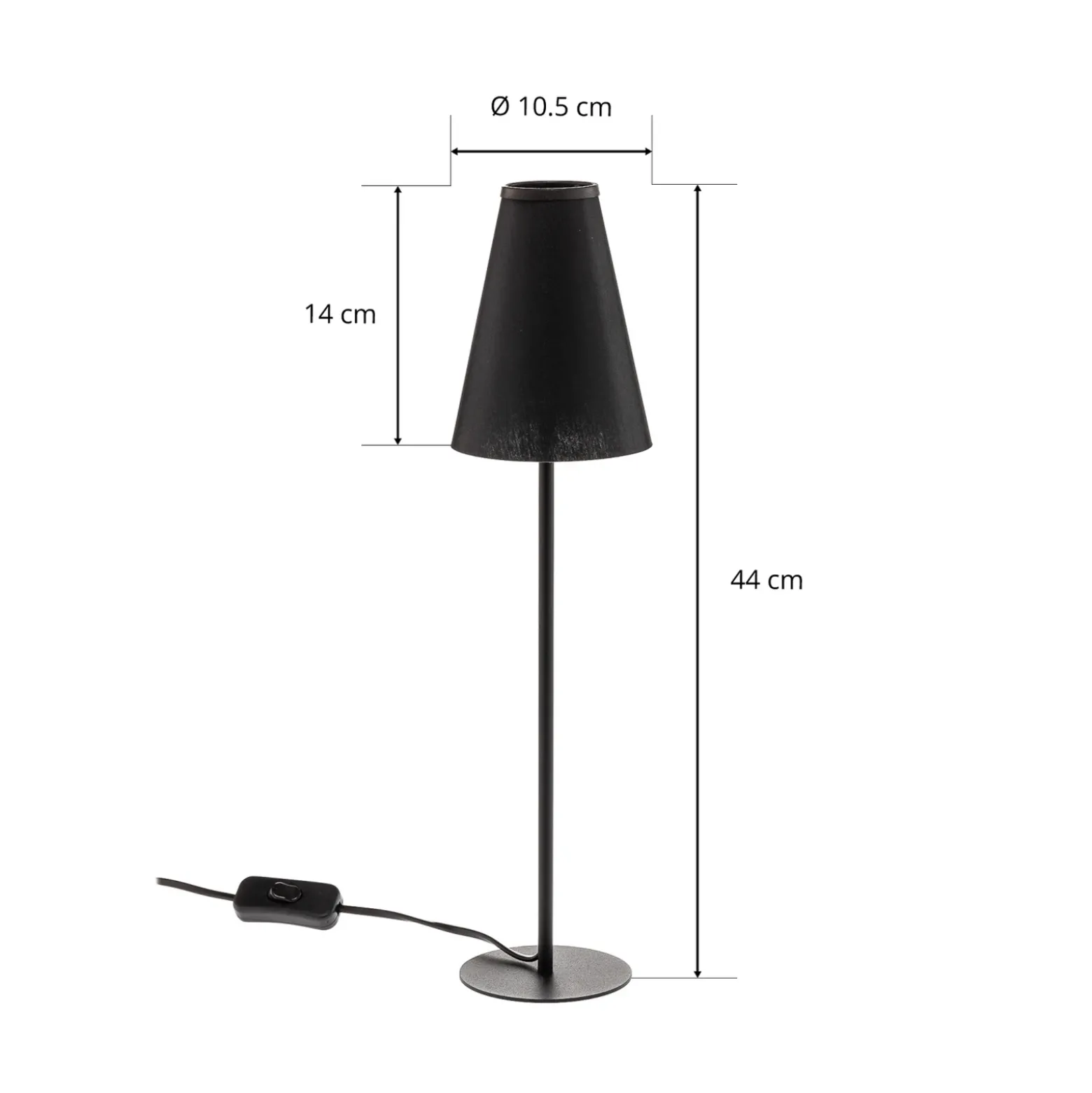 Lámpara de mesa Trifle, negro