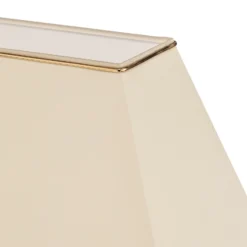 Lámpara de mesa Veronique, pie ancho, crema/oro