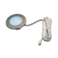 Lámpara de mueble empotrable LED FR 55 en aspecto acero inoxidable