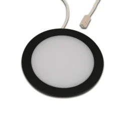 Lámpara de mueble empotrable LED FAR 68, negra, 4W, 3.000K