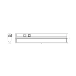 Lámpara de mueble LED OSRAM Linear Turn connect blanca 55 cm CCT atenuable