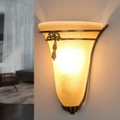 Lámpara de pared ASCANA con acabado antiguo