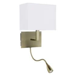 Lámpara de pared DARIO con luz de lectura LED