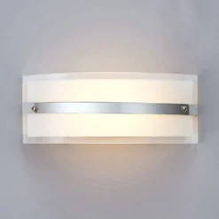 Lámpara de pared de vidrio Zinka con LED, 25 cm