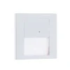 Lámpara de pared empotrable LED Paulmann Tsaro Sensor, blanca, de plástico