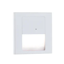 Lámpara de pared empotrable LED Paulmann Tsaro Sensor, blanca, de plástico