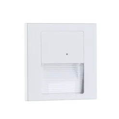Lámpara de pared empotrable LED Paulmann Tsaro Sensor, blanca, de plástico
