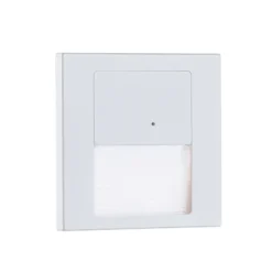 Lámpara de pared empotrable LED Paulmann Tsaro Sensor, blanca, de plástico