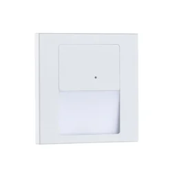 Lámpara de pared empotrable LED Paulmann Tsaro Sensor, blanca, de plástico