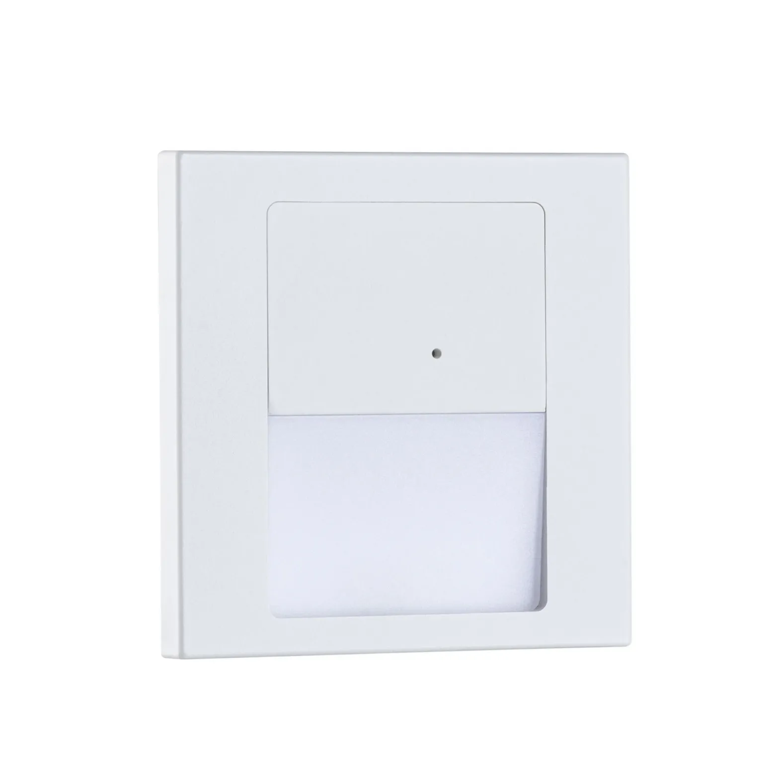 Lámpara de pared empotrable LED Paulmann Tsaro Sensor, blanca, de plástico