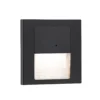 Lámpara de pared empotrable LED Paulmann Tsaro con sensor, de plástico negro