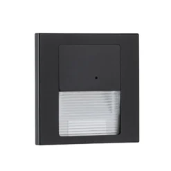 Lámpara de pared empotrable LED Paulmann Tsaro con sensor, de plástico negro