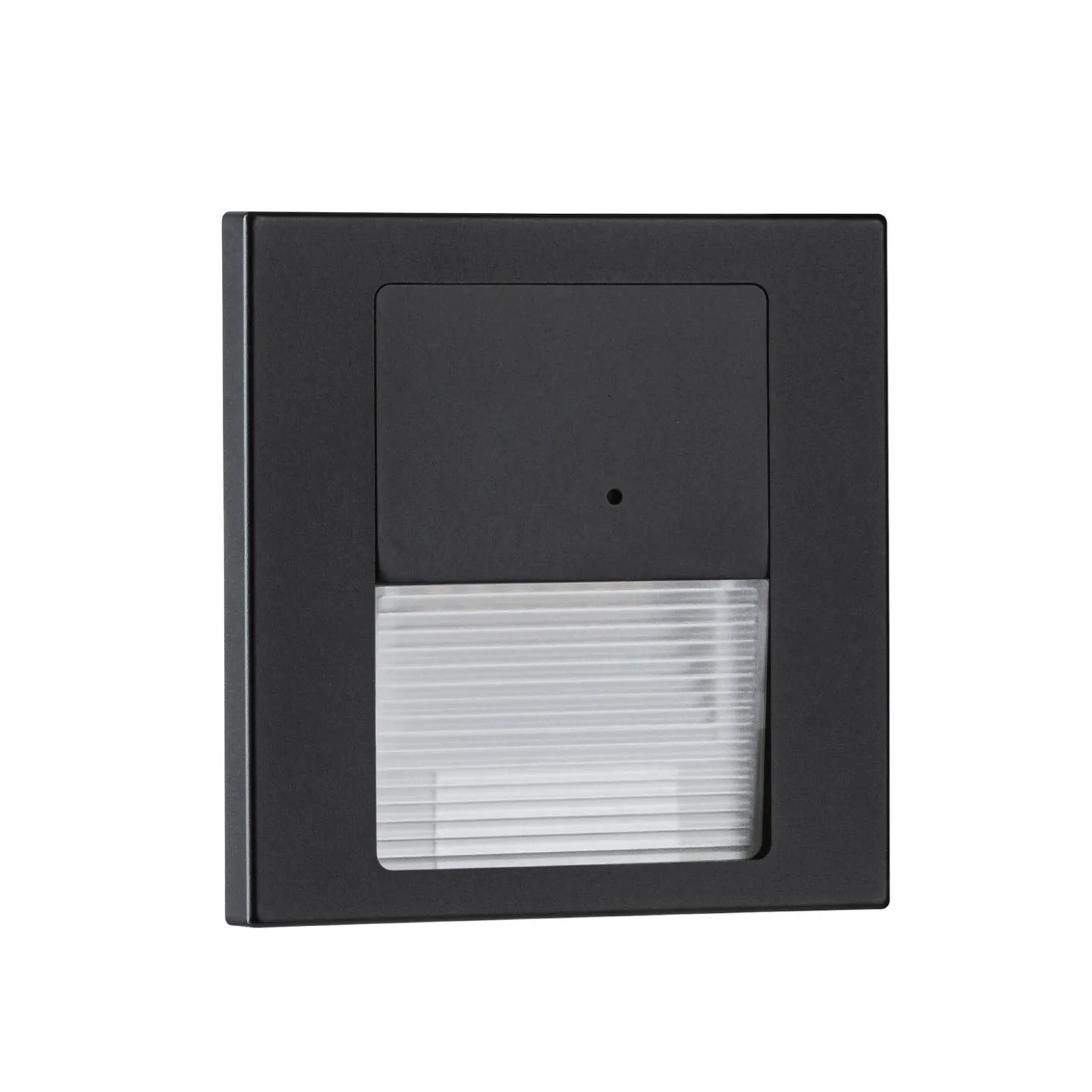 Lámpara de pared empotrable LED Paulmann Tsaro con sensor, de plástico negro