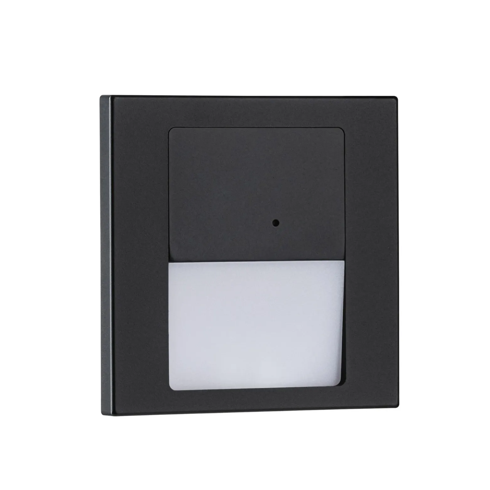 Lámpara de pared empotrable LED Paulmann Tsaro con sensor, de plástico negro