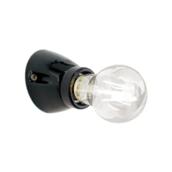 Lámpara de pared Frost de cerámica, negro