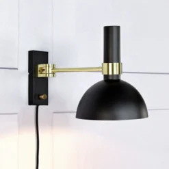 Lámpara de pared Larry con dimmer, latón