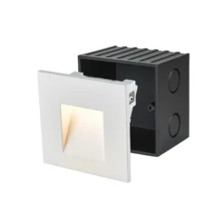 Lámpara de pared LED empotrable SLV Mobala, blanca, aluminio, 3000 K