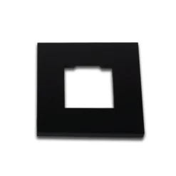 Lámpara de pared LED empotrable Wall F, negra, 7,5 x 7,5 cm, chapa metálica