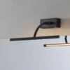 Lámpara de pared LED Matisse, ancho 34 cm, negro